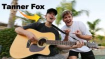 Teaching Tanner Fox how to Play Guitar